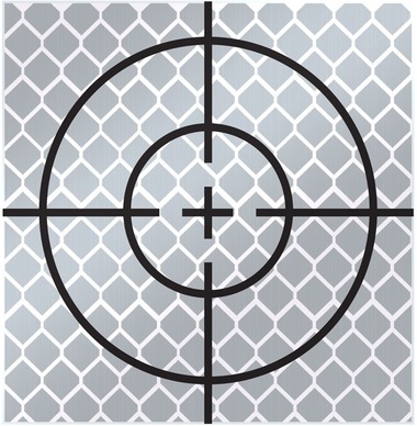 Target adesivo riflettente 4 x 4 cm        